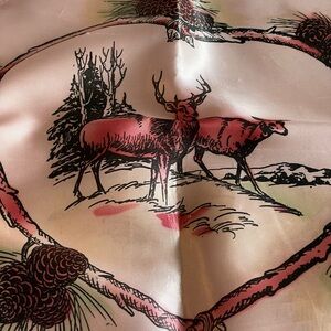 Elegant Deer Print Accent Pillow